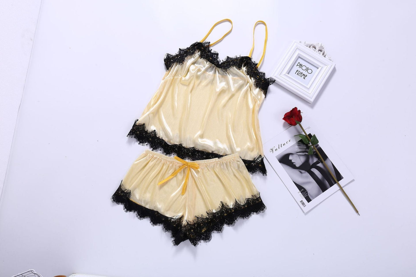 Sleepwear Lingerie V-Neck Nightgown Pijama Multi Colors