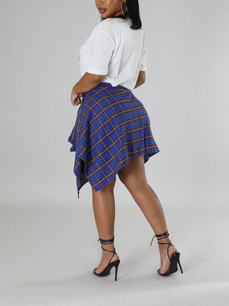 Plaid Midi Skirt