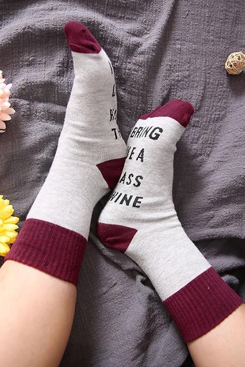 Bring Me A Glass Of Wine Sock