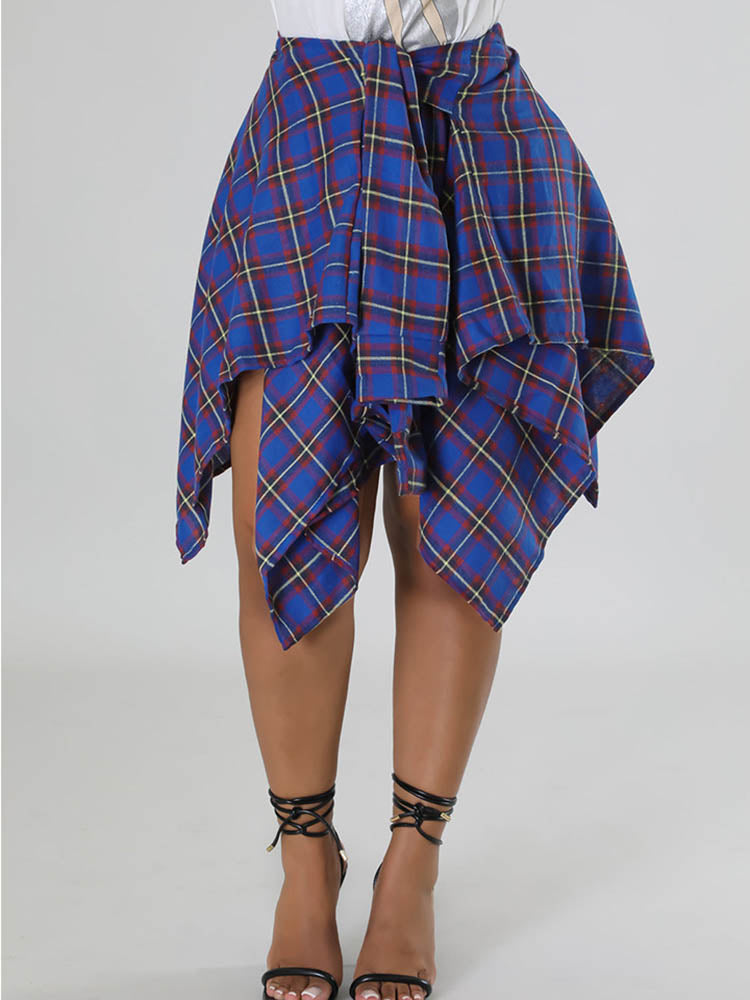 Plaid Midi Skirt