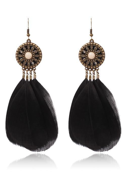 Vintage Feather Earring