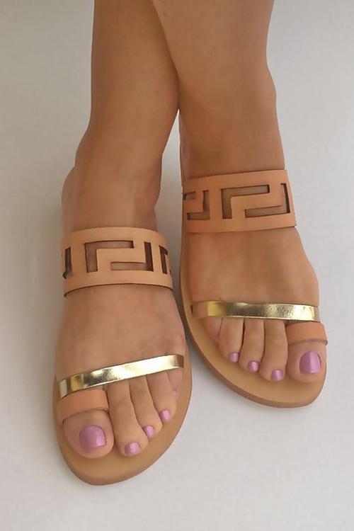 Open Toe Flat Sandals