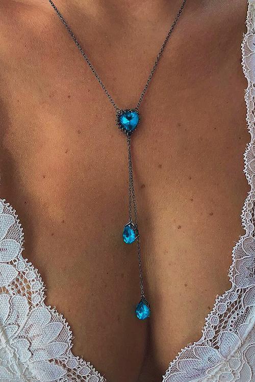 Sapphire Tassels Necklace