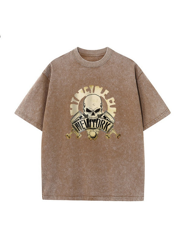 Street Skull Medal Oversized Tees