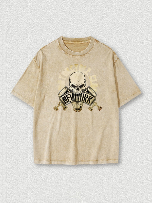 Street Skull Medal Oversized Tees