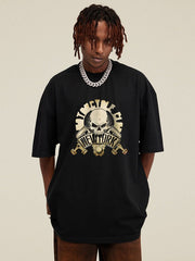 Street Skull Medal Oversized Tees