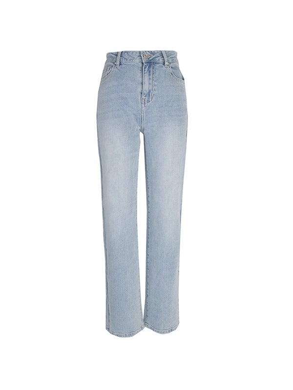 Light Wash Straight Boyfriend Jeans