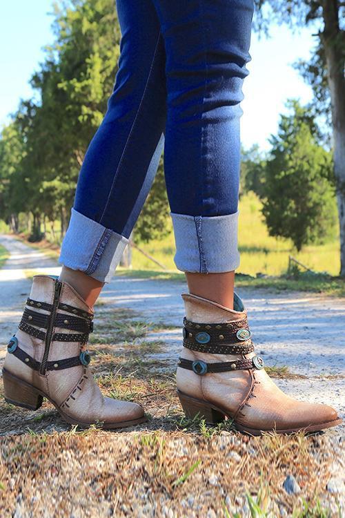 West Cowboy Chunky Heel Ankle Boots