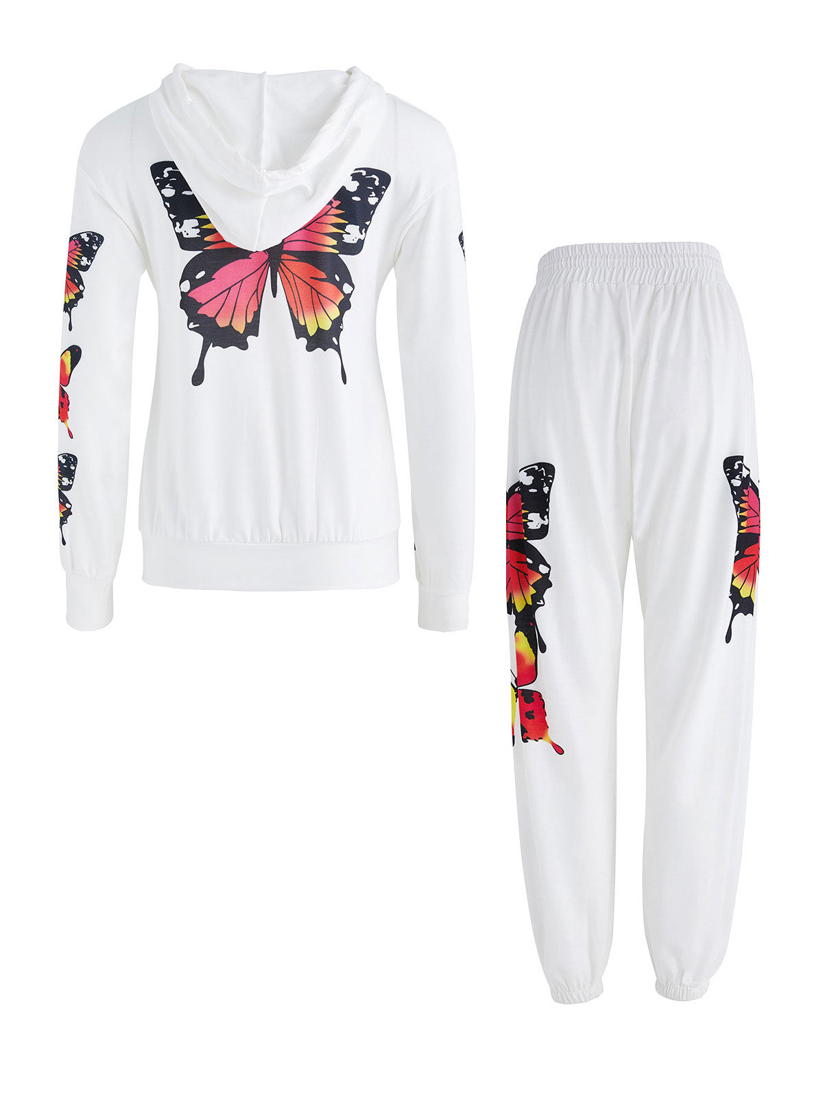 Long Sleeve Butterfly Two-Piece Outfit