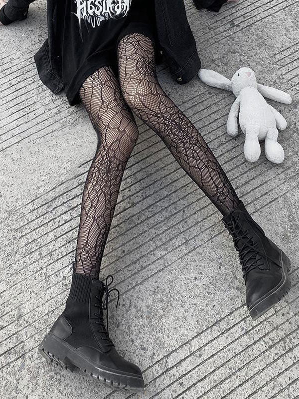 Mesh Spider Web Tights