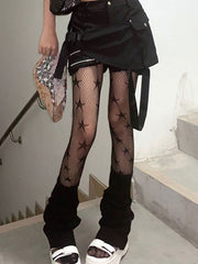 Star Pattern Fishnet Tights