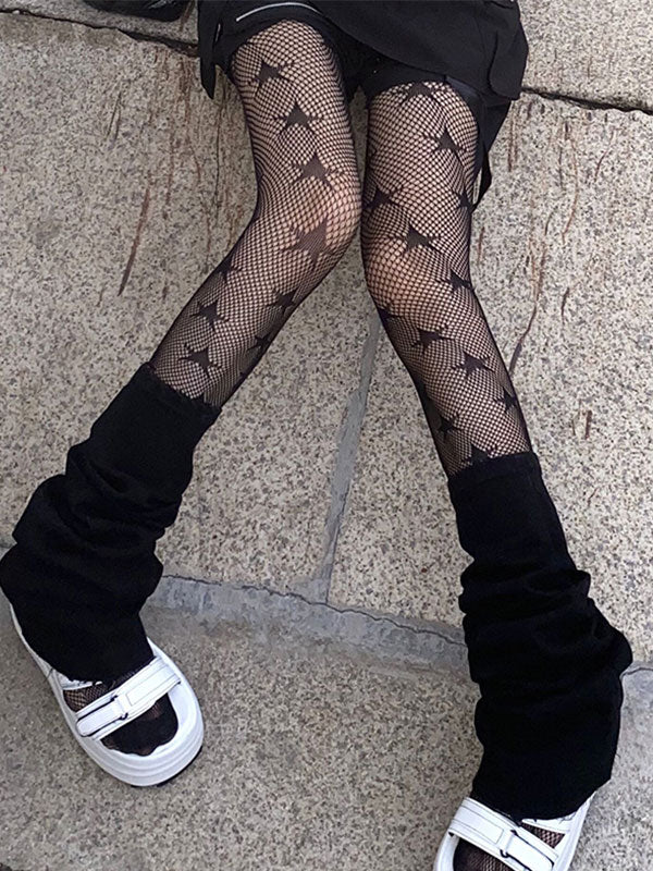 Star Pattern Fishnet Tights