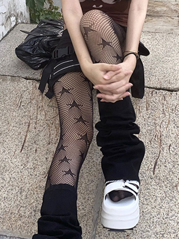 Star Pattern Fishnet Tights