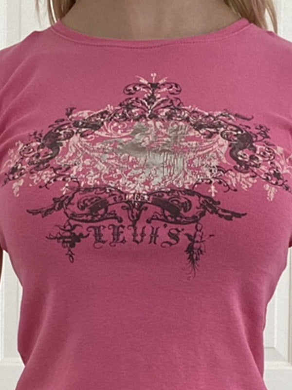 Vintage Acanthus Logo Print Baby Tee