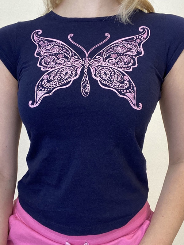 Vintage Acanthus Logo Print Baby Tee