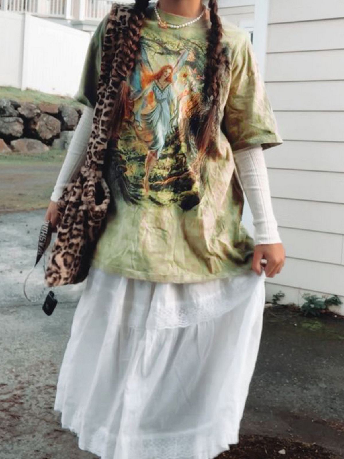 Tie Dye Grunge Fairy Print Tee