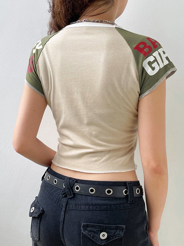 Vintage Zip Up Crop Top