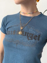 Miss Angel Vintage Baby Crop Top