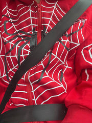 Spider Print Zip Up Hoodie