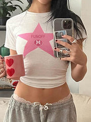 Star Logo Graphic Crop Top