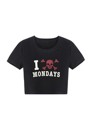 Hate Monday Printed Crop Top