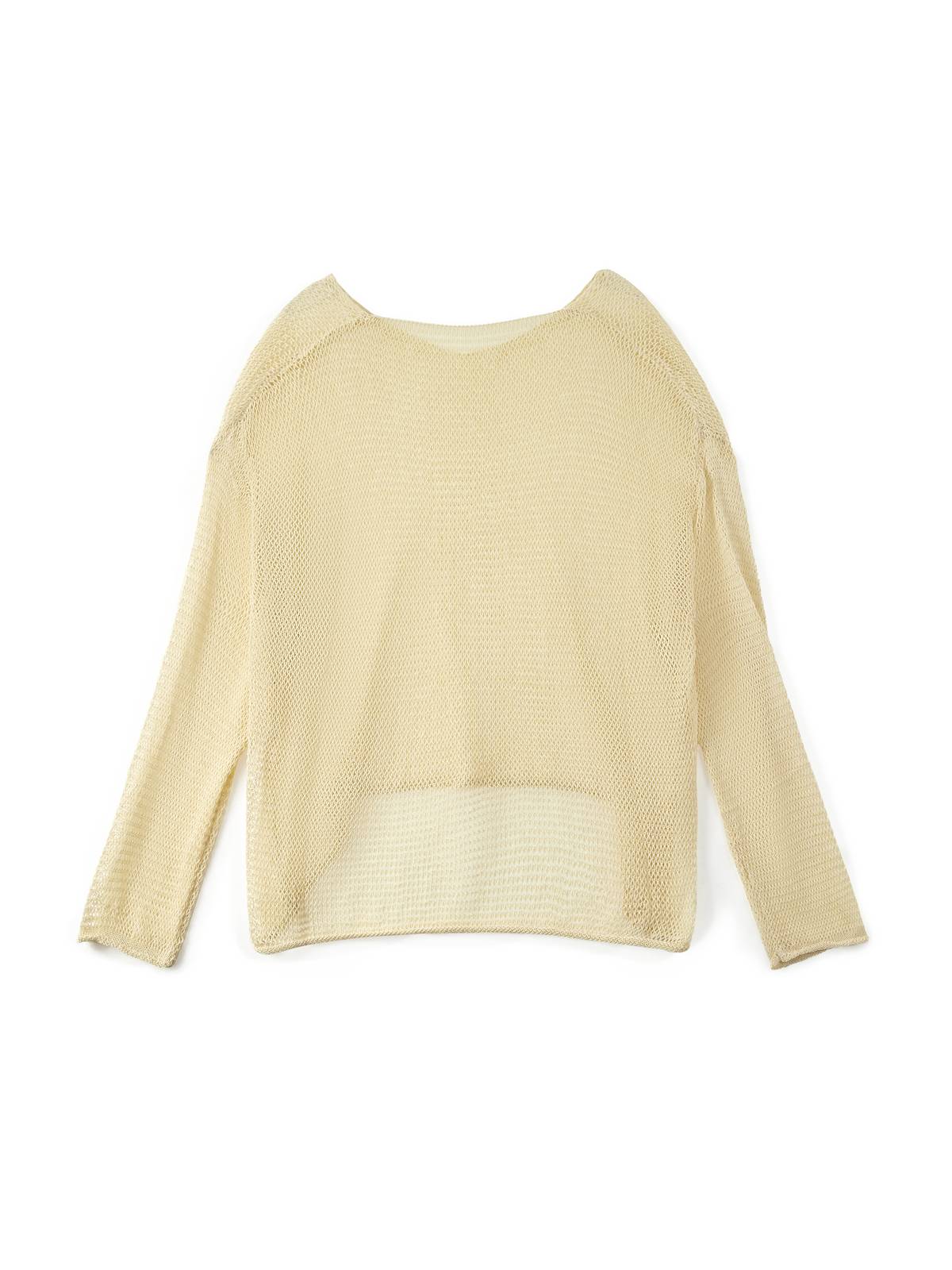 Oversized Long Sleeve Crochet Knit Top
