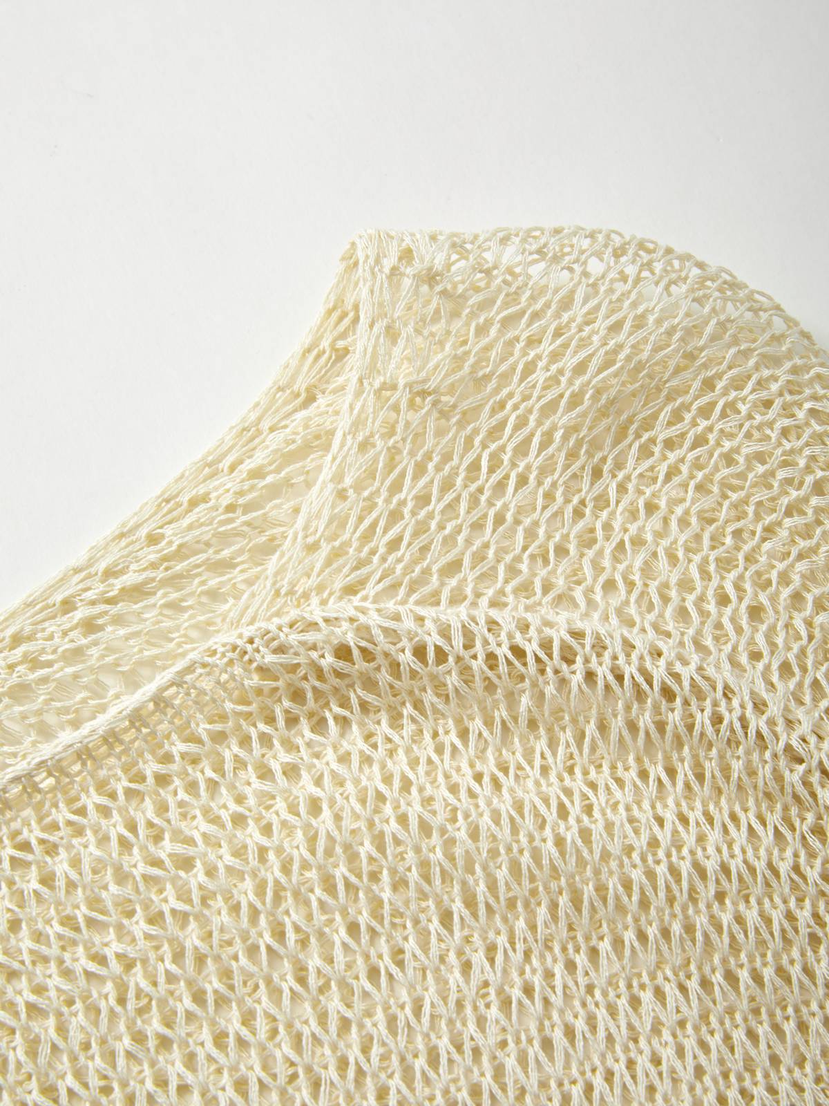 Oversized Long Sleeve Crochet Knit Top