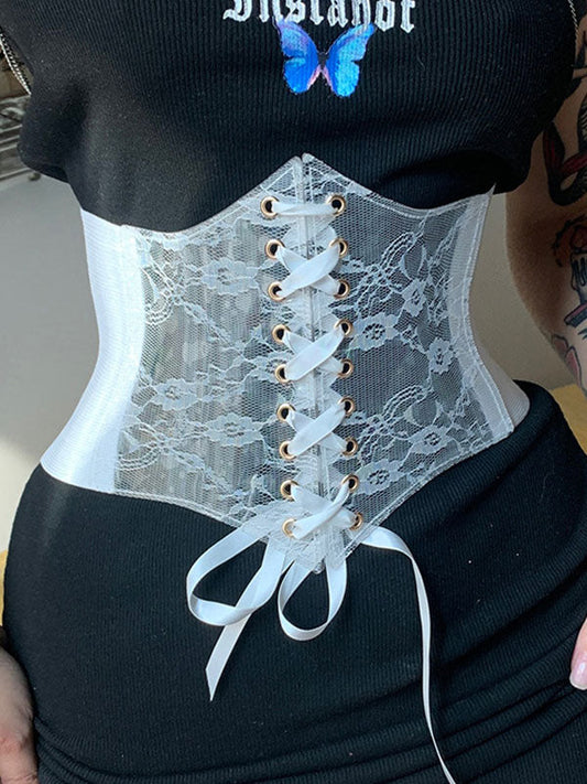 Patchwork Lace Corset Top