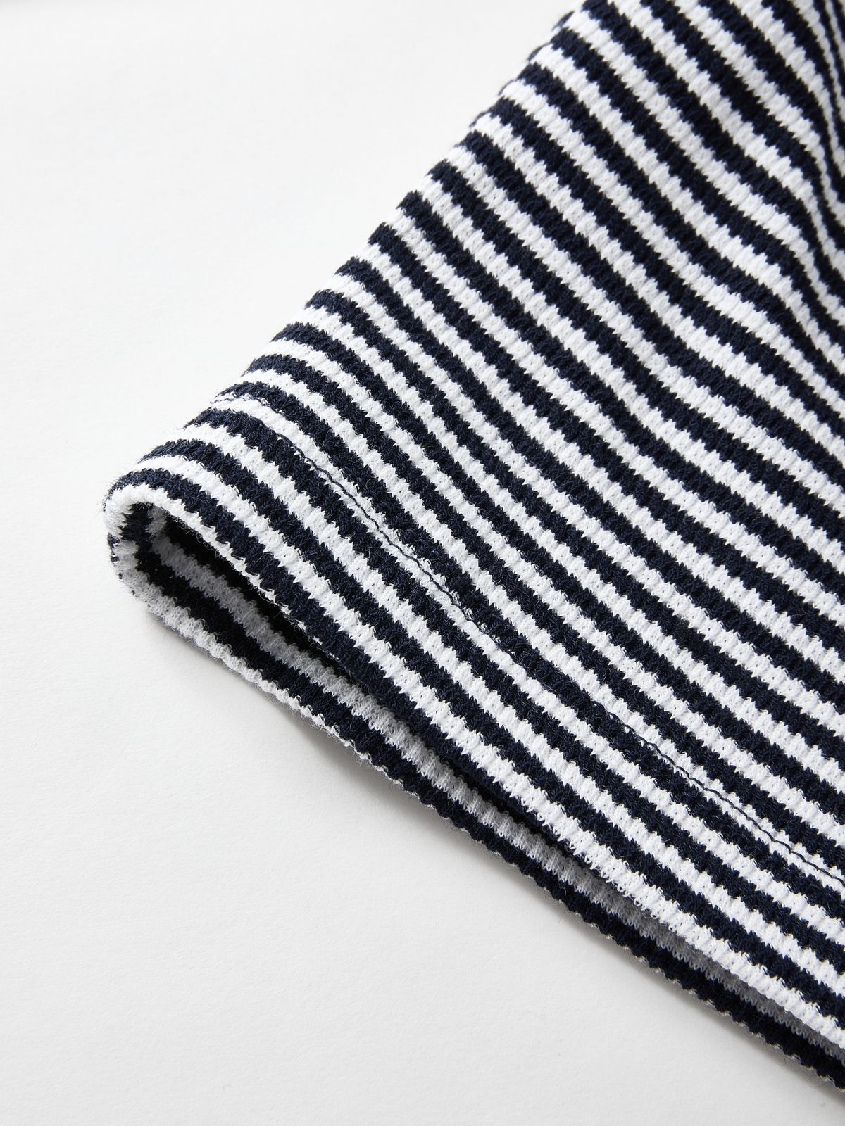 Striped Button Front Knit Top