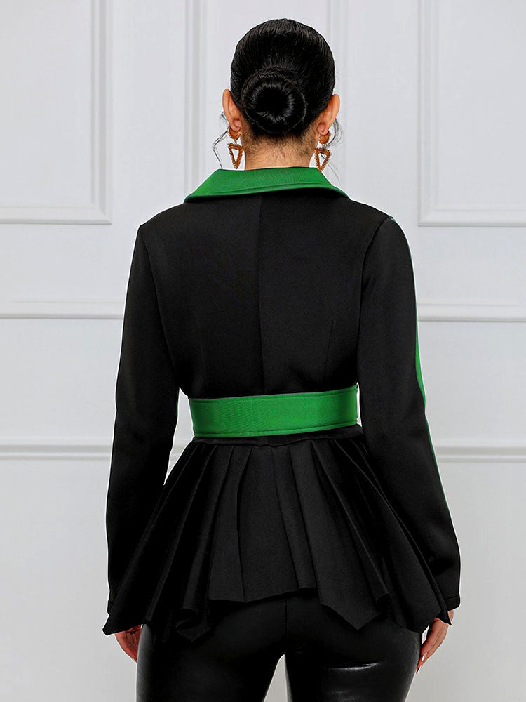 Peplum Double Breasted Blazer