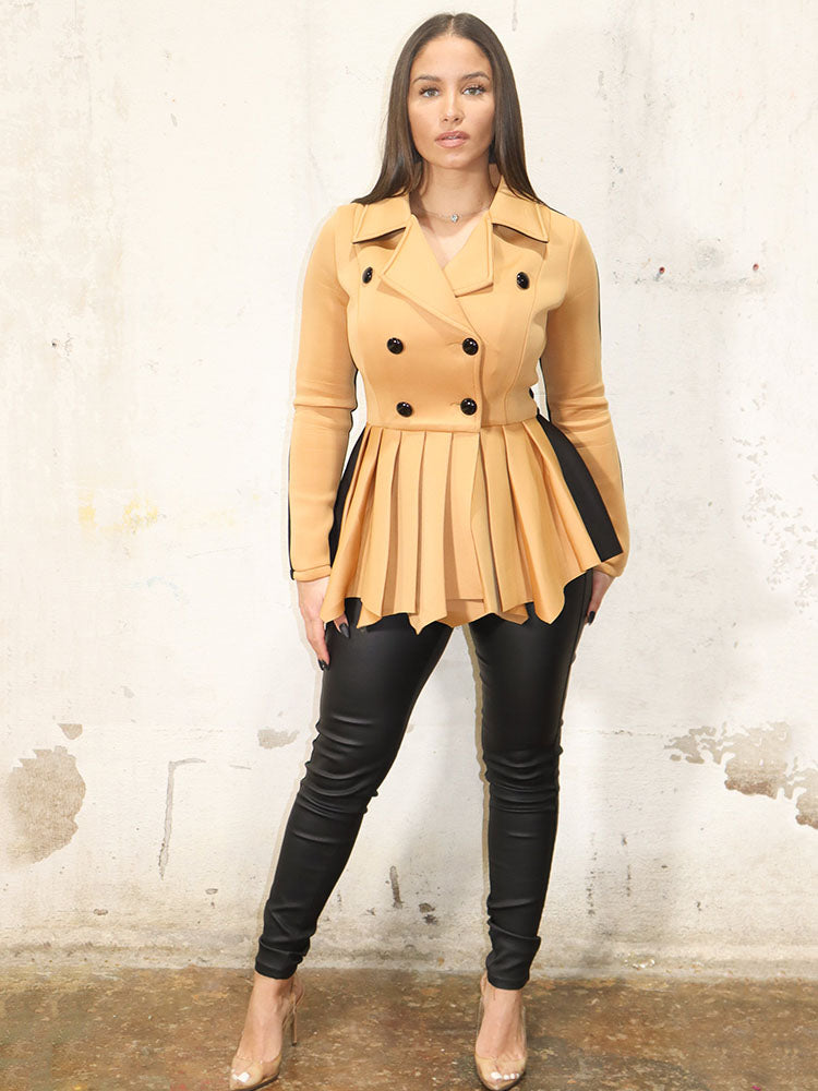 Peplum Double Breasted Blazer
