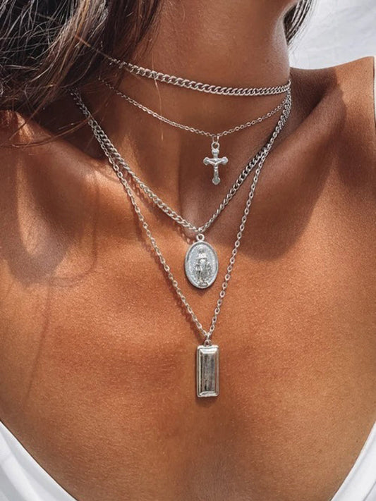 Cross Portrait Necklace