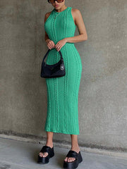 Cable Knit Bodycon Midi Dress