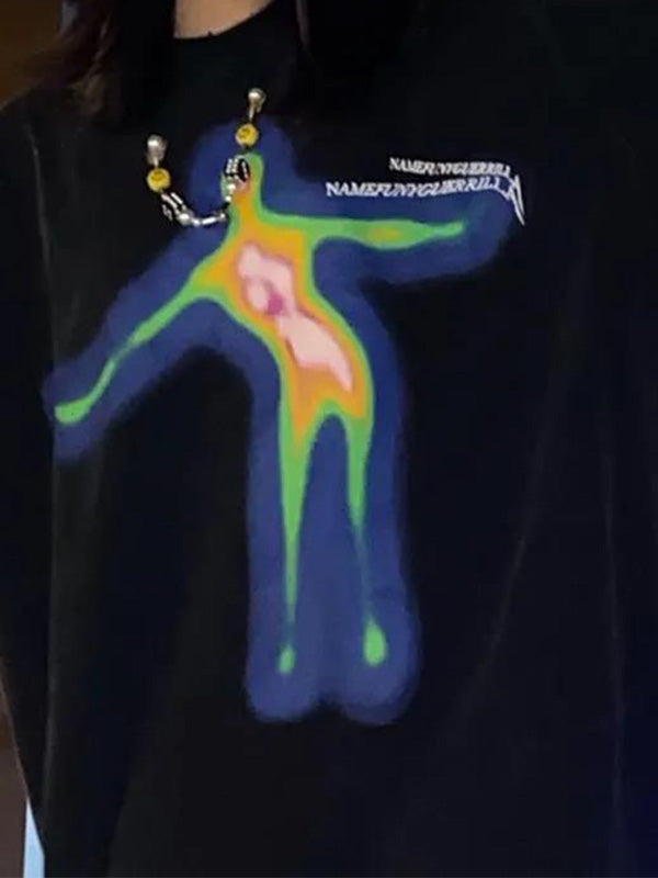 Short Sleeve Alien Print Tee