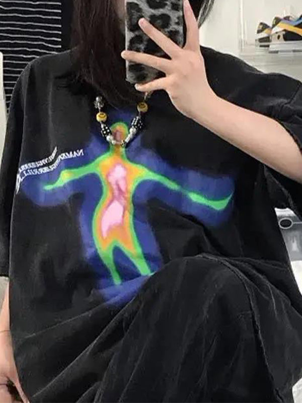 Short Sleeve Alien Print Tee
