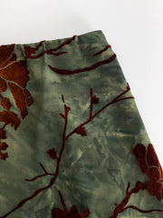 Mesh Lining Vintage Floral Midi Skirt