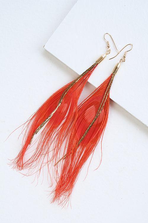 Peacock Feather Earring
