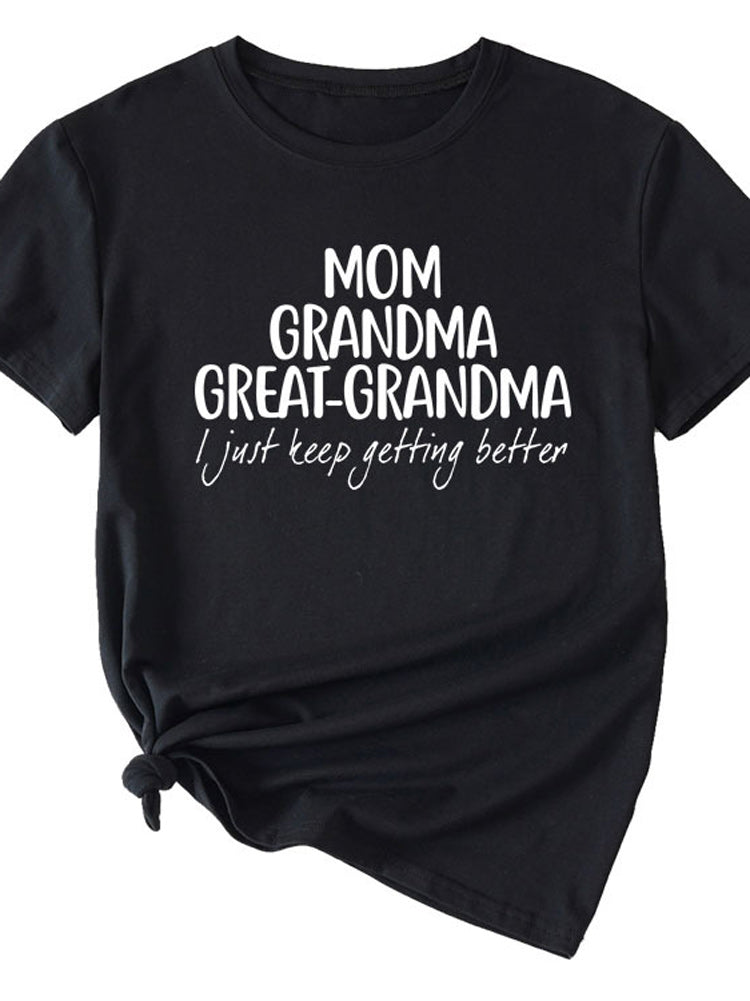Mom Grandma Letter Tee