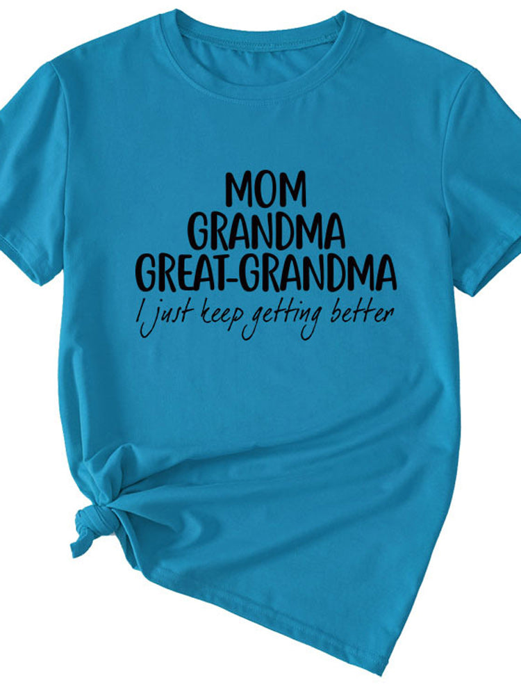 Mom Grandma Letter Tee