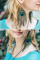 Peacock Feather Earring