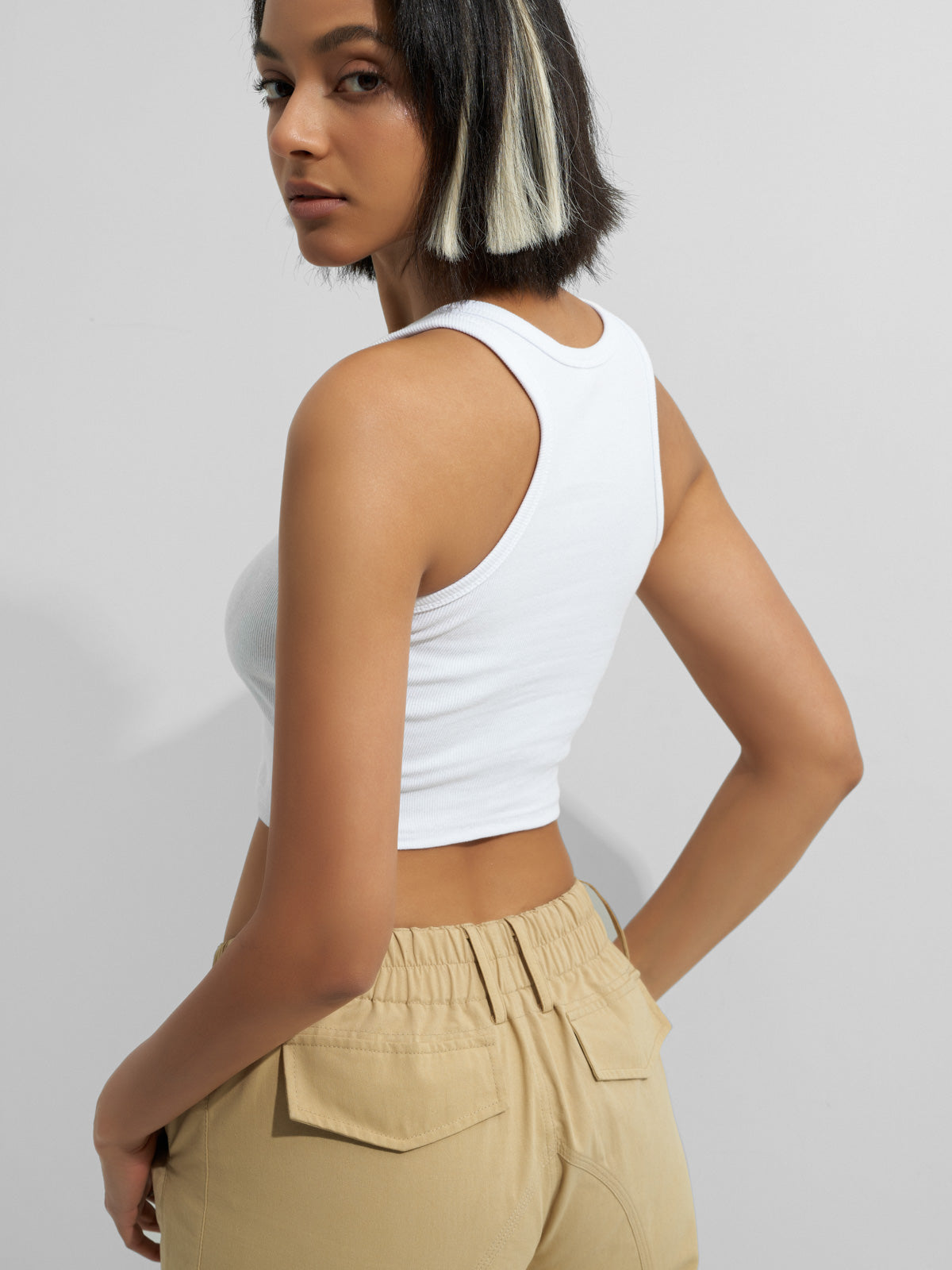 Basic Knit Crop Tank Top
