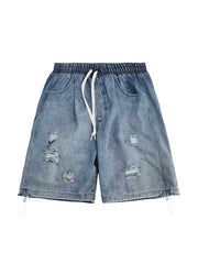 Men's Wash Distressed Skate Denim Shorts