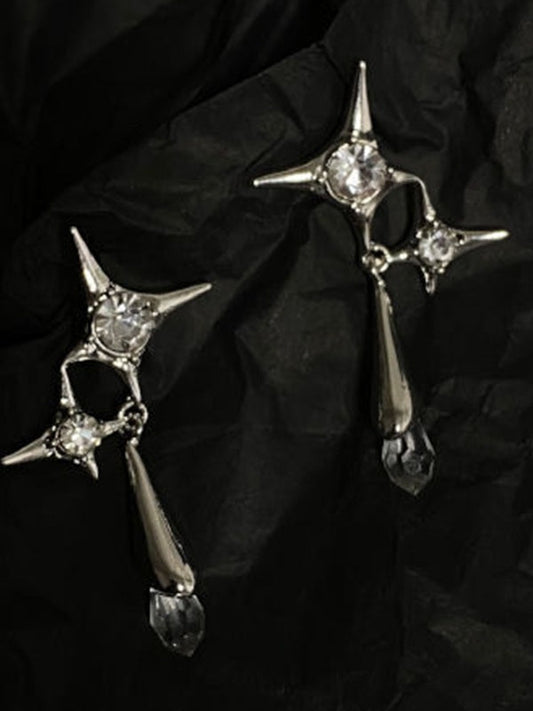 Rhinestone Decor Astral Drop Earring