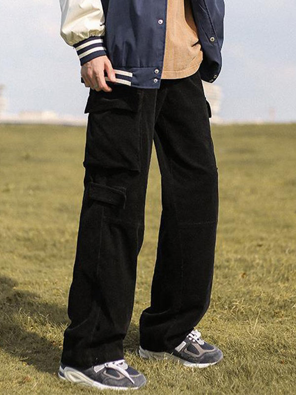 Men's Patch Pocket Vintage Straight Cargo Pants