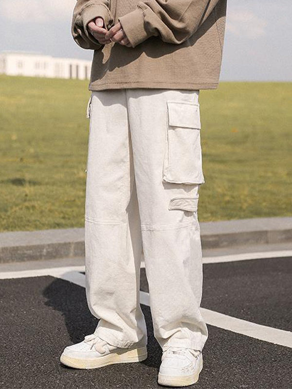 Men's Patch Pocket Vintage Straight Cargo Pants