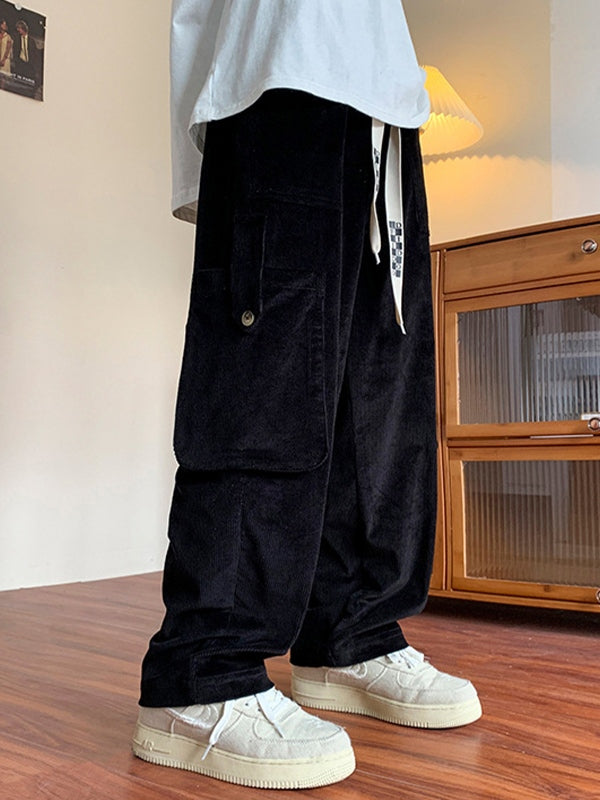 Men's Vintage Straight Leg Corduroy Cargo Pants