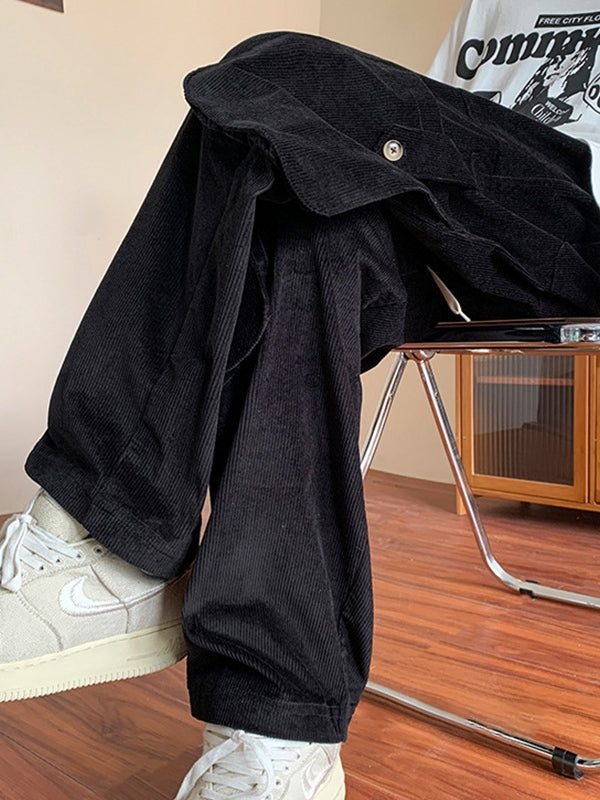 Men's Vintage Straight Leg Corduroy Cargo Pants