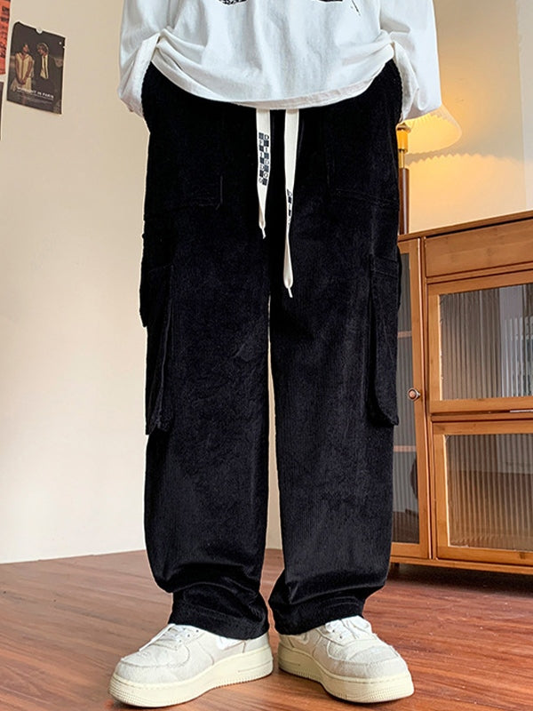Men's Vintage Straight Leg Corduroy Cargo Pants