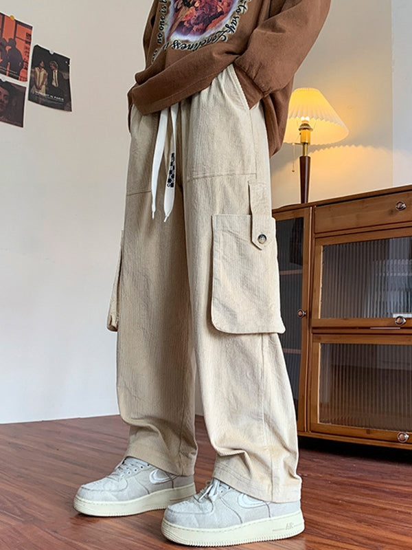 Men's Vintage Straight Leg Corduroy Cargo Pants