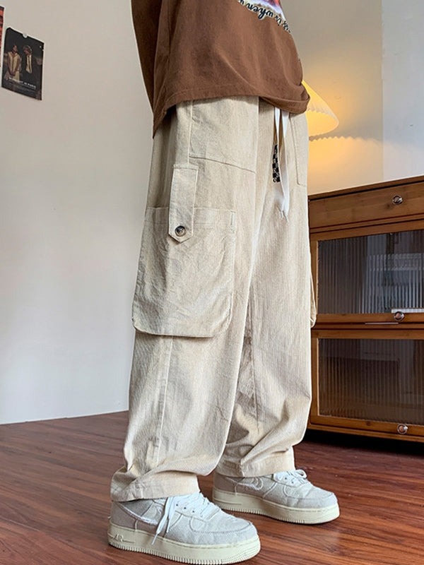 Men's Vintage Straight Leg Corduroy Cargo Pants